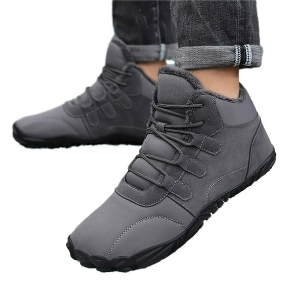 Warm Waterproof Snow Boots Plush Lined Hiking Shoes For Womens Mens