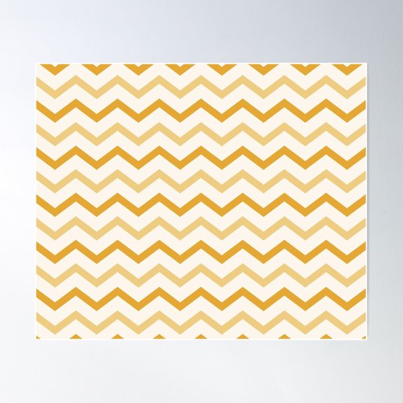 Warm Wavy Seamless Pattern Poster Wall Art, Modern Wall Decor For Living Room Bedroom, 24x36 UNFRAMED