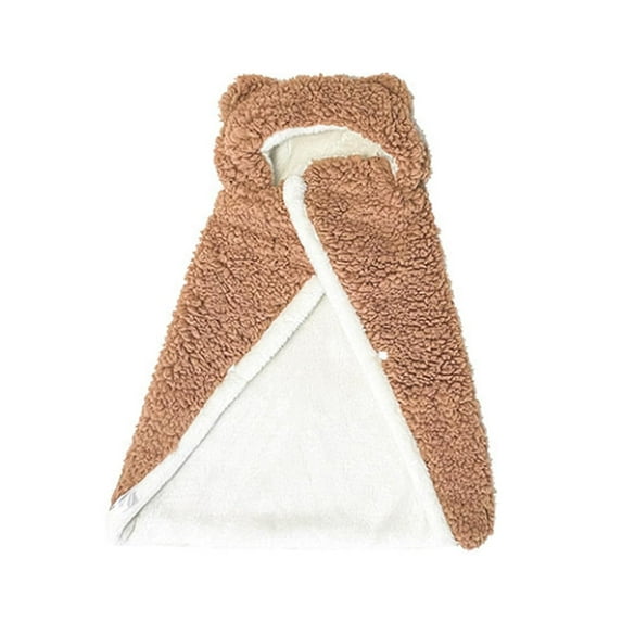 Warm Wearable Pet Cape Blanket with Hood for Dogs & Cats | Ultra-Soft Fleece Robe for Small Pets | Cozy Sleeping Blanket with Non-Slip Backing | Machine Washable