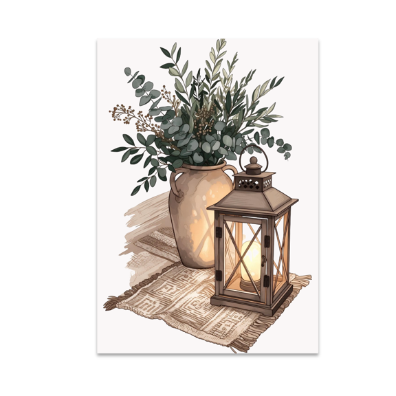 Warm Welcome Glow - Entryway Decor - 13x19 Poster Print