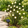Fire Fly Packing Warm White 12 Pack 96 LED Solar Firefly Outdoor Garden Walkway Lights ...
