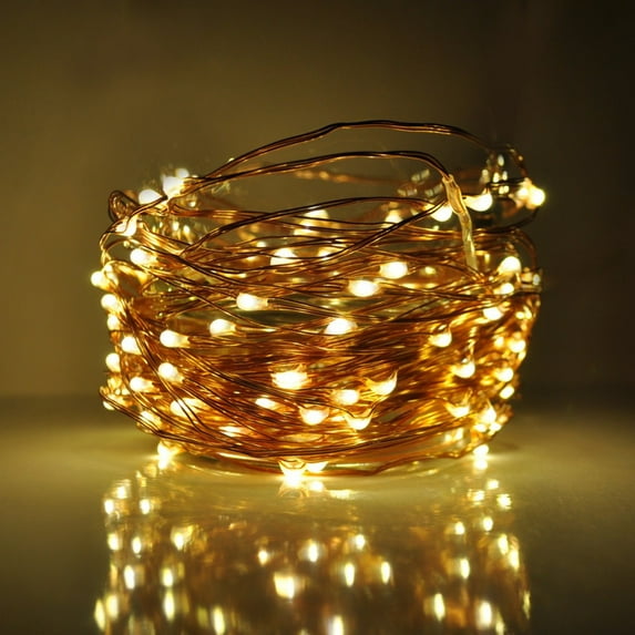 Warm White 33' Plug in LED Fairy Lights
