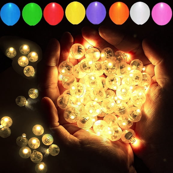 Warm White 50PCS LED Mini Balloon Lights for Party, Wedding and Holiday Decoration