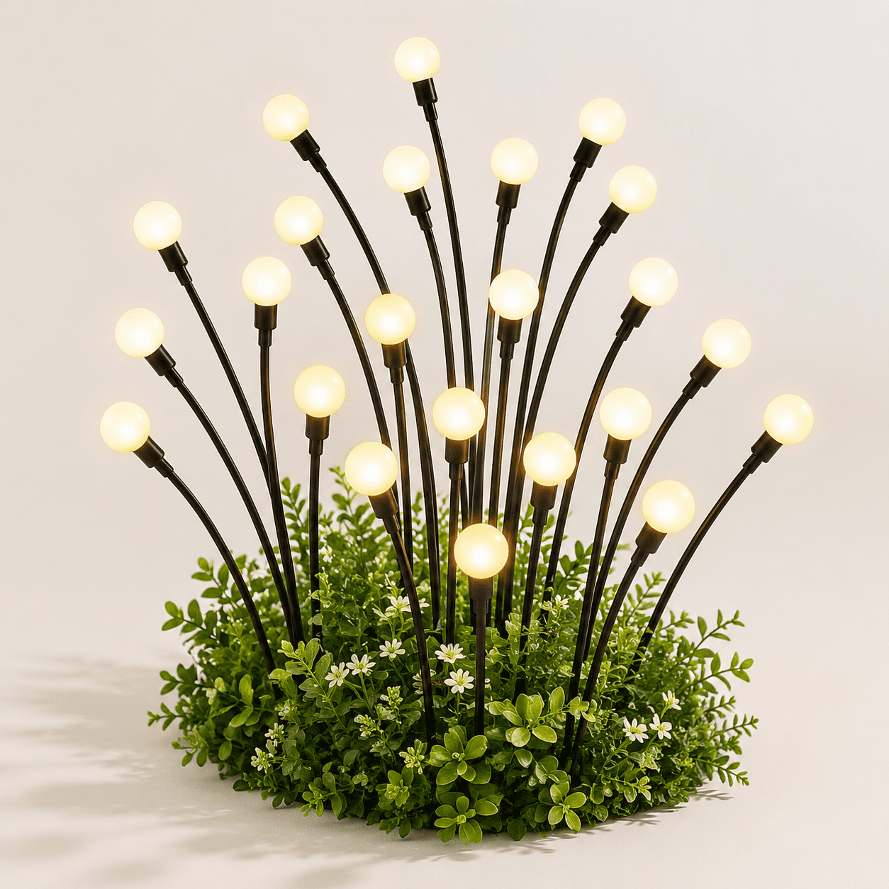 Fire Fly Packing Warm White 6 Pack 48 LED Solar Garden Firefly Outdoor Landscape Walkway ...