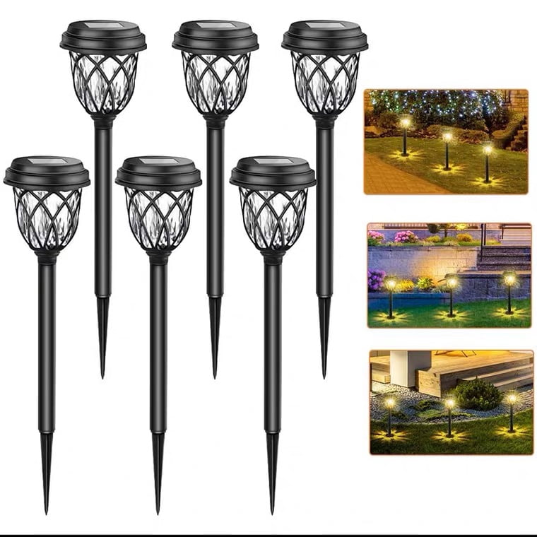 Warm White Garden Solar Lights, White Solar Garden Lights, Waterproof 6-pack - Walmart.com