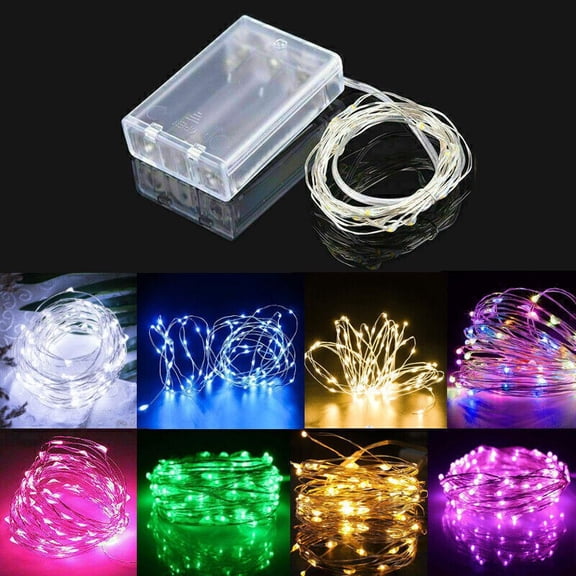 Warm White LED Fairy Lights,Battery Powered Wire Starry Tiny String Light for Bedroom,Christmas,Wedding,Home Decoration