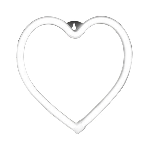 Warm White LED Neon Heart Light, Valentine's Day Decorative Lamp, USB Hanging Light for Room Decor