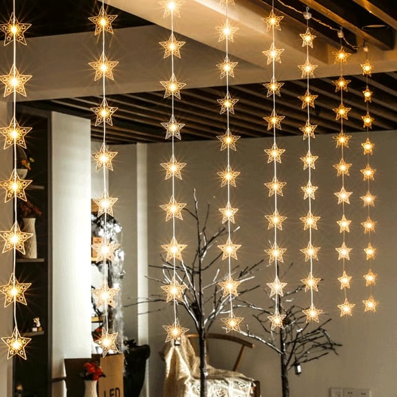 Warm White LED Star String Lights, Decorative Fairy Lights For Bedroom | For Balcony, Wall, Window, Wedding, Party, Diwali, Christmas & Home Decoration | Homecoming, Versatile Decoration