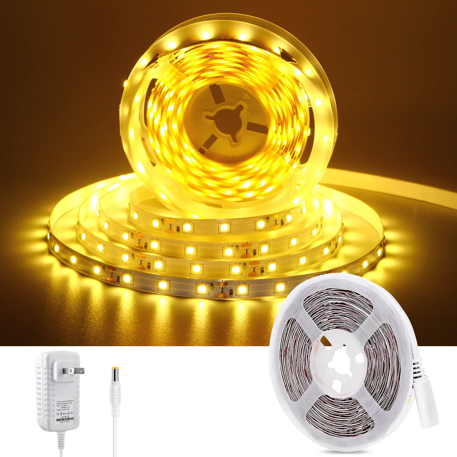 Inspired LED - Light Strip - Cut and Connect Kit - Normal Bright Pure White  4200K - 39.5 ft / 12M - Strip Lighting LED - Dimmable led