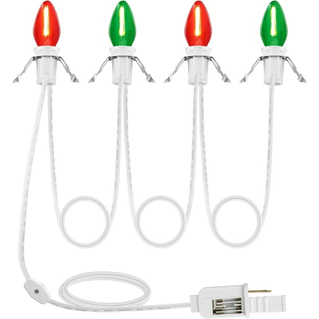 Warm White Light Bulb Christmas Village Light Cord Accessory Cord