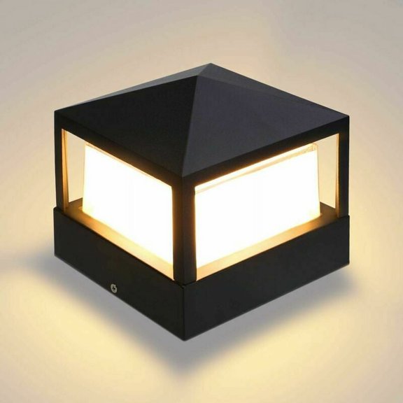 Warm White Outdoor Column Lamp for Garden, Lawn, Fence Entrances, IP65 Rated Waterproof Aluminum Villa Gate Light