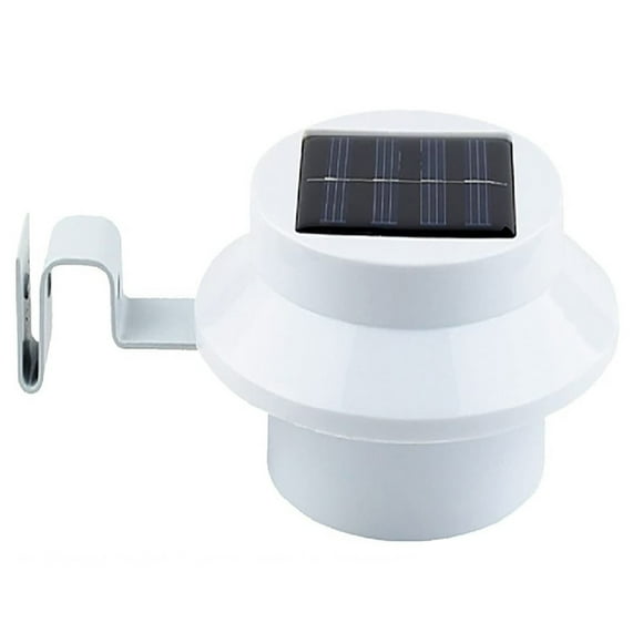 Warm White Solar Powered Gutter Lights Outdoor Decorative Waterproof 12 LEDs Yard Lamp for Lighting Fence, Railing, Outside Wall, Deck, Garden, Path, Backyard, Walkway, Patio, Holeless Installation