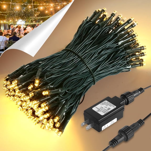 Warm White Twinkle Lights, 81Ft 200 Twinkle Christmas Lights, UL Plug in Fairy Twinkle Lights Outdoor, Indoor Warm White String Lights 8 Modes & Timer for Tree, , Party Wedding