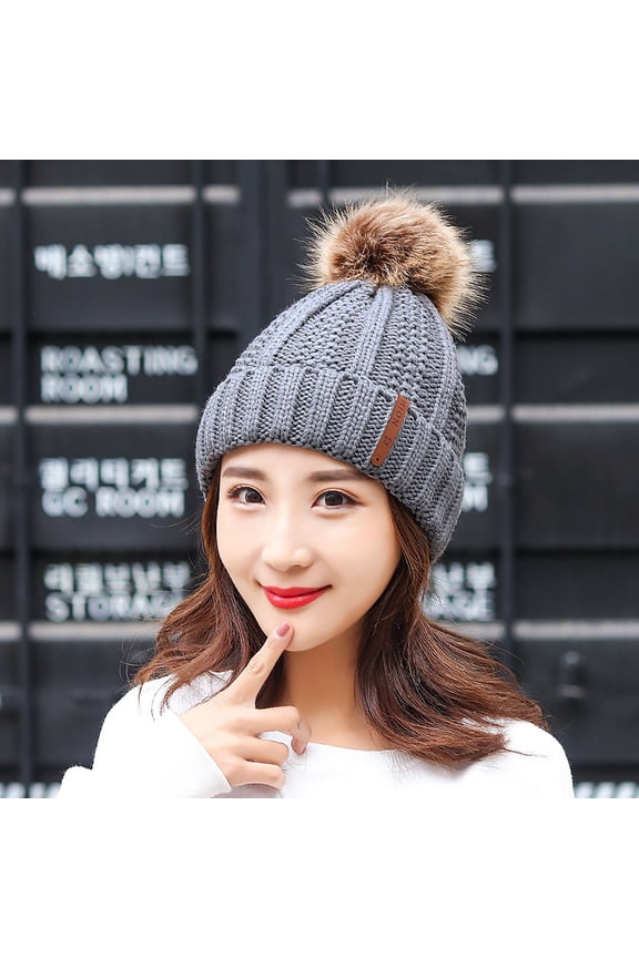 Warm Windproof Hat Stripe Women's Knit Thicken Wool Solid Fashion Cap Baseball Caps Plaid French Hat Bonnet French Ladies Cap for Women with Pearls French Hat Women Camera Hat Pin French Women Winter