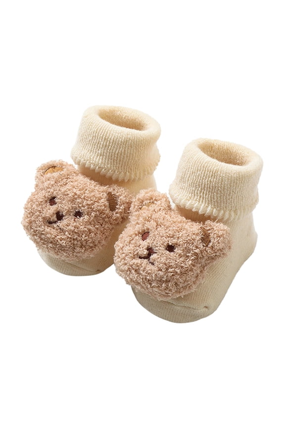 Warm Winter Baby Shoes Cartoon Bear Shape Cute Baby Shoes Baby Soft Sole Shoes on Girls Squeaky Shoes Girls Baby Sneaker Crib Shoes Boys Moccasins Baby Boy Baby Boy Slippers 6-12 Month