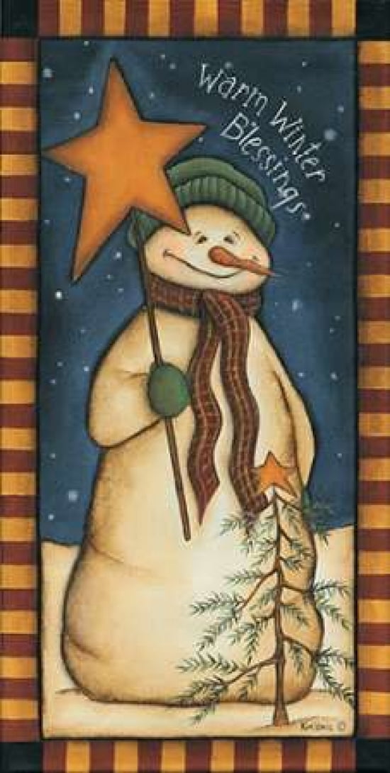 Warm Winter Blessings Canvas Art - Kim Lewis (10 x 20)
