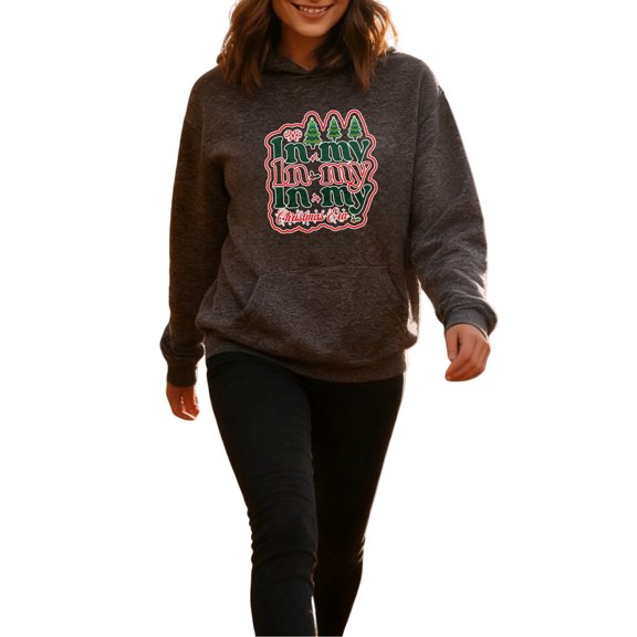 Warm Winter Christmas Hoodie for Men Women, Holiday Pullover Hooded Sweatshirt, Cozy Cotton Poly Blend, Festive Winter Outfit