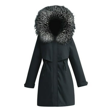 UPPADA Warm Winter Coats for Women Long Length Extreme Cold Weather Outwear Down Parka- Jackets Fleece Fur- Overcoat