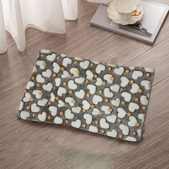 Warm Winter Dog Bed - Extra Thick Orthopedic Mat for Large/Small Dogs, Non-Slip Waterproof Pet Blanket, Machine Washable Cat Bed with Removable Cover
