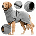 thumbnail image 1 of Warm Winter Fleece Dog Turtleneck Coat, Cozy Adjustable Pet Jacket Vest for Indoor Outdoor Use, Outfit for Large XL to XXXXXL Dogs, 1 of 6