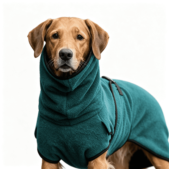 Warm Winter Fleece Dog Turtleneck Coat, Cozy Adjustable Pet Jacket Vest for Indoor Outdoor Use, Outfit for Large XL to XXXXXL Dogs