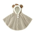 thumbnail image 1 of Warm Winter Girls Coat Hooded Thick Baby Cloak Christmas Outwear Cape Jacket Soft Comfortable Windproof, 1 of 4