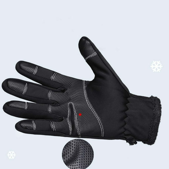Warm Winter Gloves Zipper Warm Screen Gloves For Outdoor Cycling Windproof And Cold Autumn And Winter Mountaineering Badminton Sports Protective Gloves