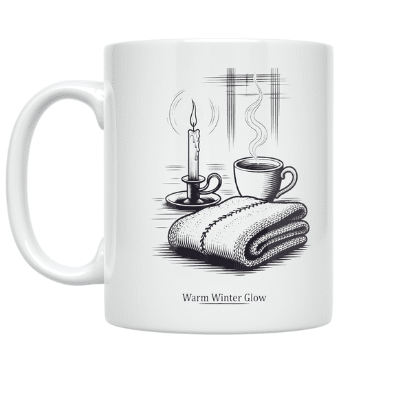 Warm Winter Glow Hygge Comfort - Coffee Lover - 11 oz Ceramic Coffee Mug