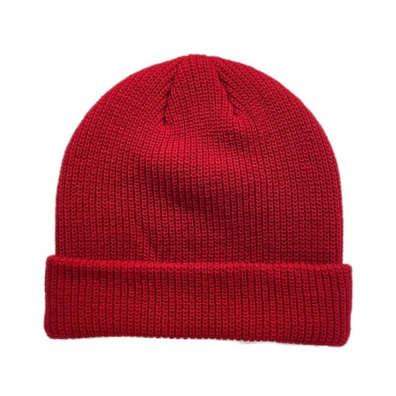 Warm Winter Hats for Women Knit Beanie Hat Women's Fashion Solid Color Curling Fall And Winter Knitting Pile Cap Baotou Hat Red