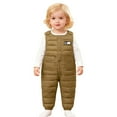 thumbnail image 1 of Warm Winter Insulated Pants for Little Ones with Detachable Suspenders, Thermal Lined Snow Bib Overalls for Cold Weather Outdoor Activities, 1 of 4