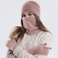 thumbnail image 1 of Warm Winter Knitted Wool Plus Velvet Padded Gloves Hats And Scarves Scarf Hat Gloves Set Women Scarf Hat Gloves Set Men Scarf Hat Gloves Scarf Hat Gloves Set Scarf Hat Gloves for Girls Scarf Hat, 1 of 4