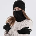 thumbnail image 1 of Warm Winter Knitted Wool Plus Velvet Padded Gloves Hats And Scarves Scarf Hat Gloves Set Women Scarf Hat Gloves Set Men Scarf Hat Gloves Scarf Hat Gloves Set Scarf Hat Gloves for Girls Scarf Hat, 1 of 4