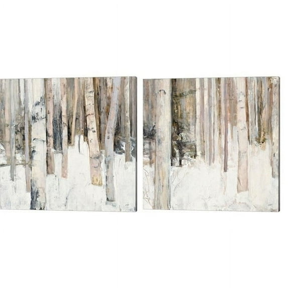Warm Winter Light by Julia Purinton Canvas Art Set of 2 14 inch X 14 inch Each