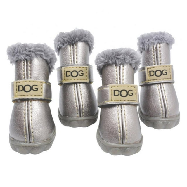 Warm Winter Little Pet Dog Boots Soft AntiSlip Sole Paw Protectors