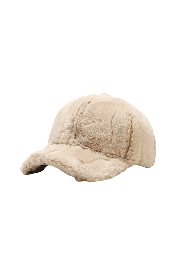 Warm Winter Plush Baseball Cap Hats for Women Men Plush Wool Lambswool Hat