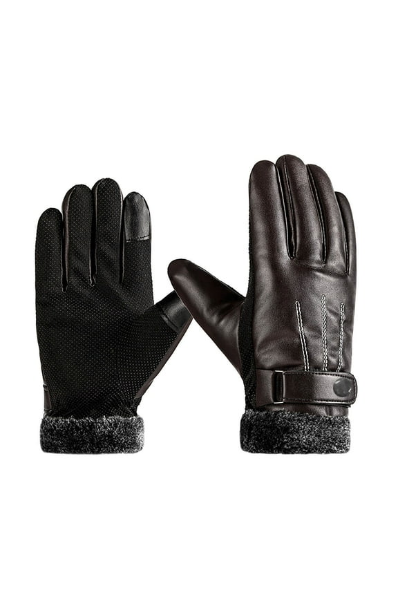 Warm Winter Riding Gloves for Men - Windproof Split Finger Design for Outdoor Comfort