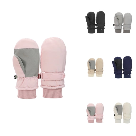 Warm Winter Ski Mittens for Toddlers and Kids, Waterproof Thinsulate Insulated Soft Thermal Gloves, Boys Girls Outdoor Snow Activities