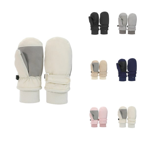 Warm Winter Ski Mittens for Toddlers and Kids, Waterproof Thinsulate Insulated Soft Thermal Gloves, Boys Girls Outdoor Snow Activities