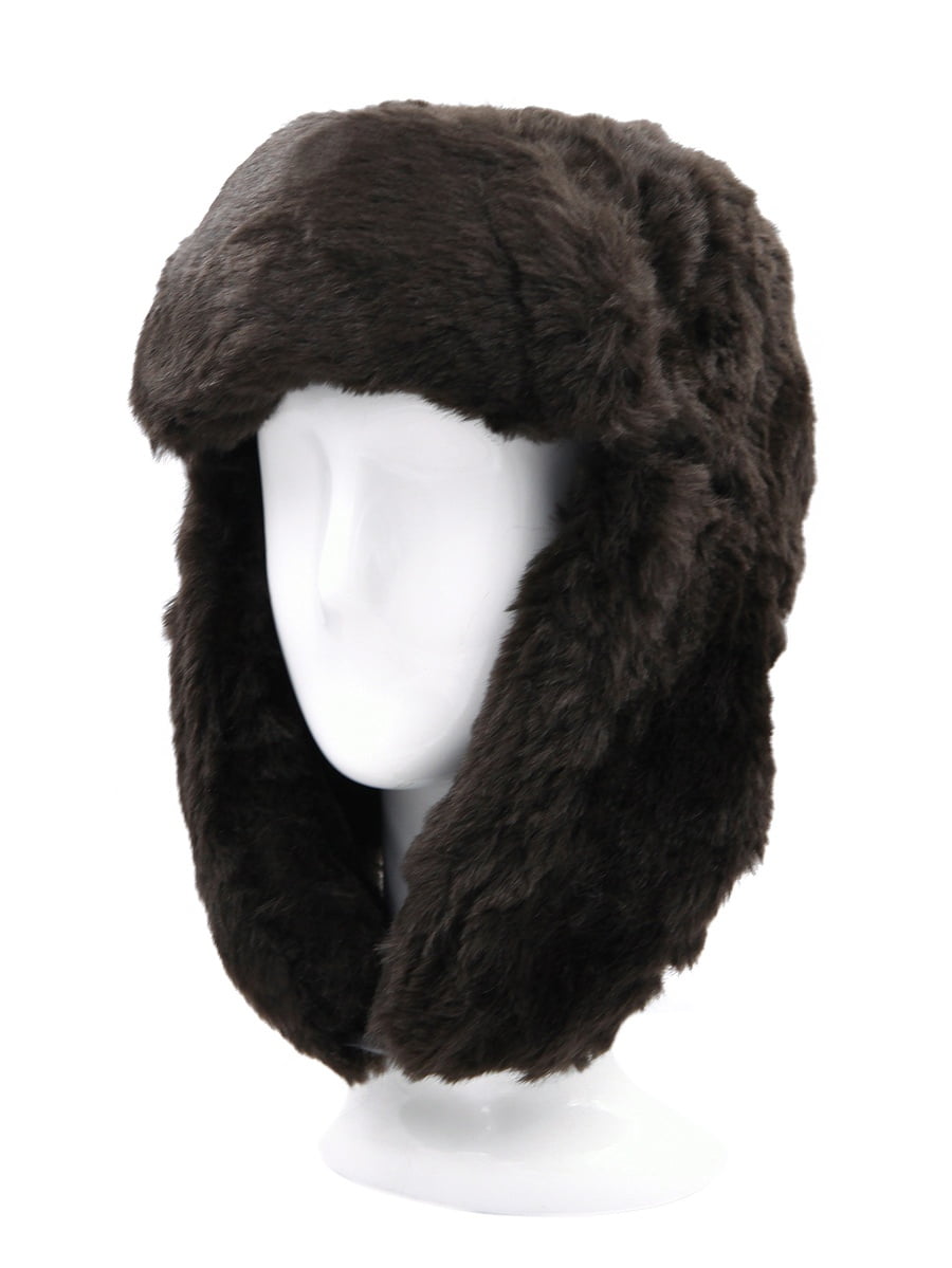 Warm Winter Solid Color Faux Fur Trapper Ski Snowboard Hunter Hat
