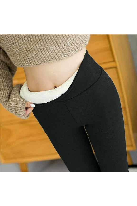 Warm Winter Thick Leggings Women Wool Fleece Females Clothing Velvet Pants Elasticity