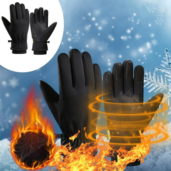 Warm Winter Touchscreen Cycling Gloves, Windproof Outdoor Sport Gloves with Anti-Slip Grip