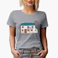 thumbnail image 1 of Warm Wishes with a Hand Drawn House in Winter or Christmas Season Art Merch Gift, Heather Grey T-Shirt, Medium, 1 of 5