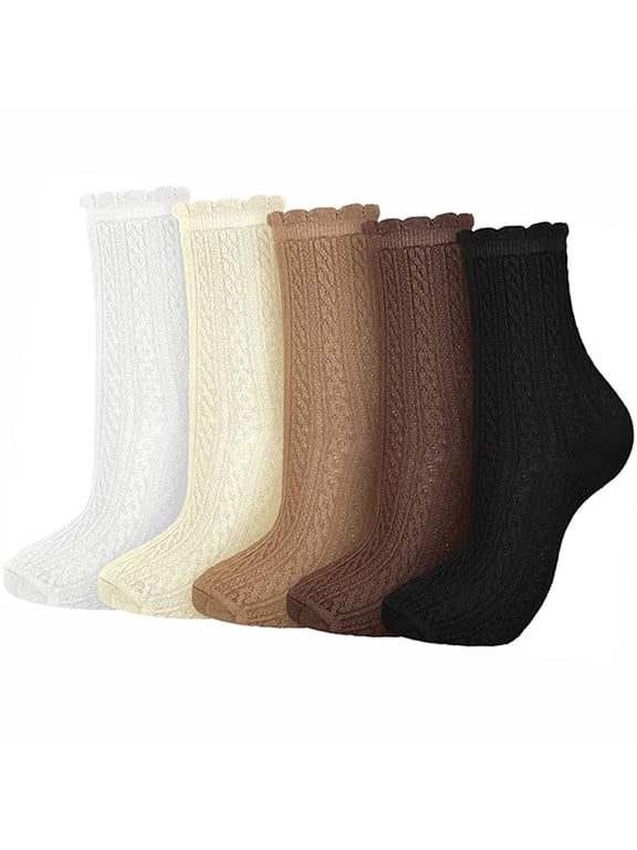Warm Women Ankle Winter Thermal Boot Socks Cute Christmas Cotton Slipper Crew Sock 6 Pairs