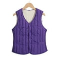 thumbnail image 1 of Warm Women's Down Vest Lined Slim Fit Insulated Body Warmer For Layering And Cold Weather Thigh Length Coat Women Sleeveless Trench Vest for Women Women's Vests Fashion Light Weight Riding Jacket E, 1 of 4