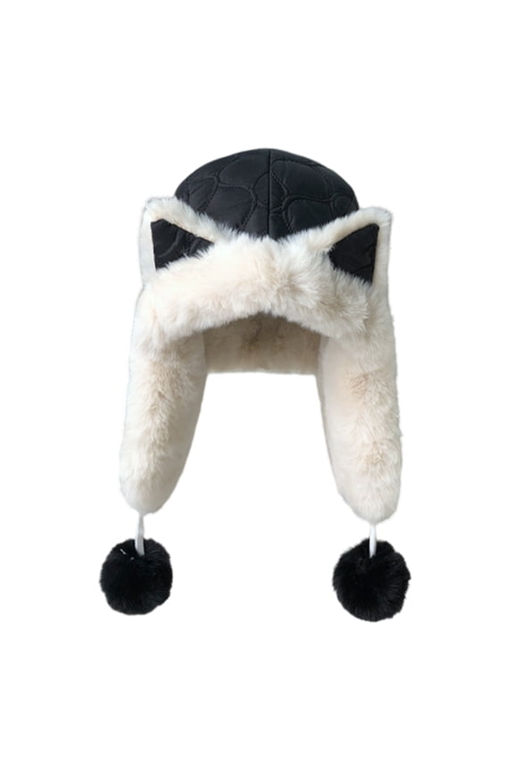 Warm and Women's Winter Hat with Cat Ear Design;Adjustable Trooper Aviator Earflap Cap for Men and Women;Trendy Outdoor Ski Hat with Faux Fur Lining;Cold Weather Protection Gift Idea with Animal Ears