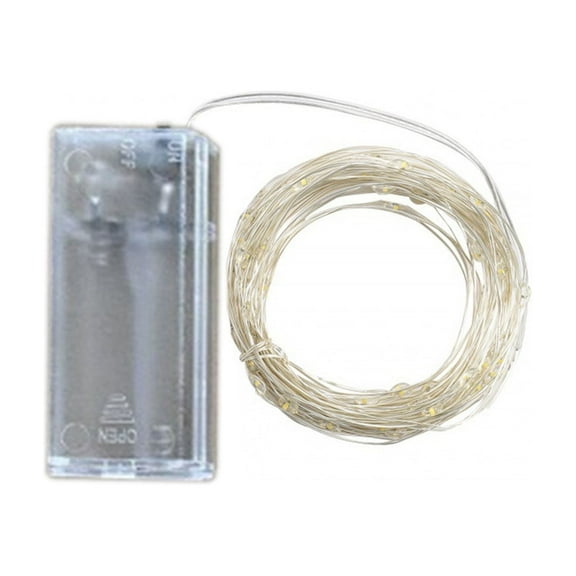 Warm Yellow String Lights, 20 LED Battery Operated Fairy Lights with 2AA Battery Box, Cozy Ambiance Lighting, 6.56 ft