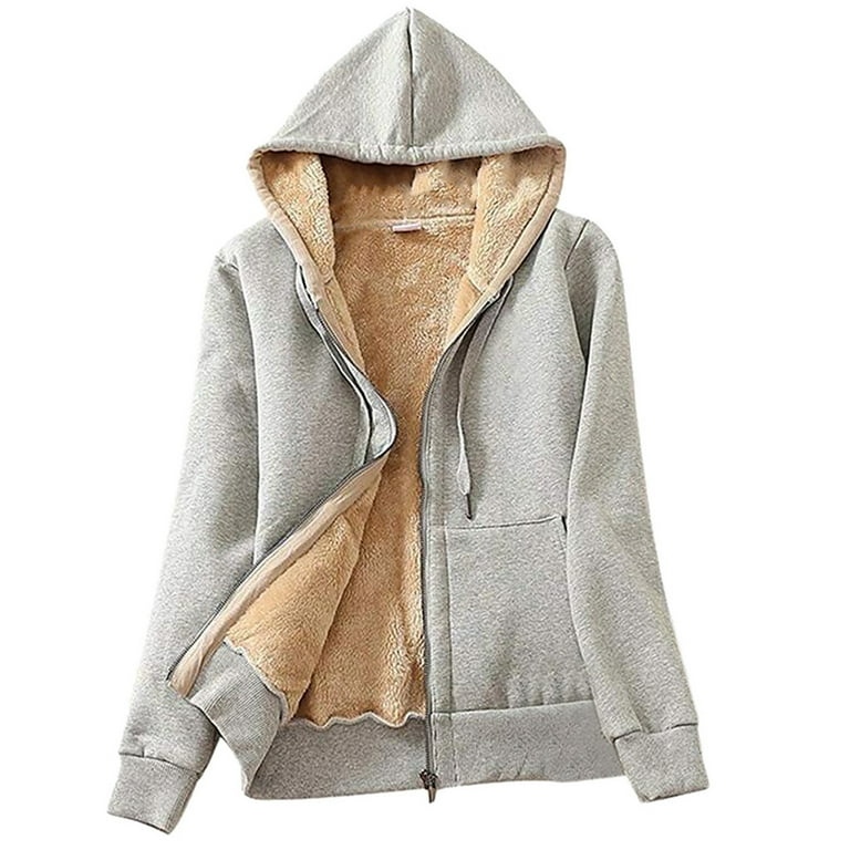 Sherpa lined hoodie womens plus size hot sale