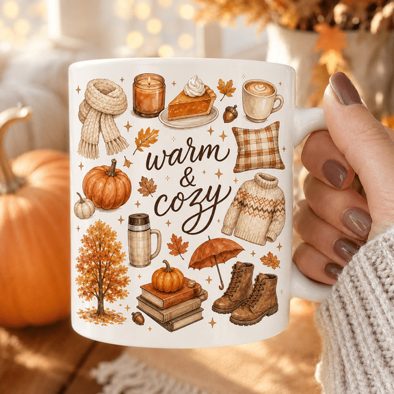 Warm and Cozy Fall Ceramic Mug for Coffee and Tea Lovers