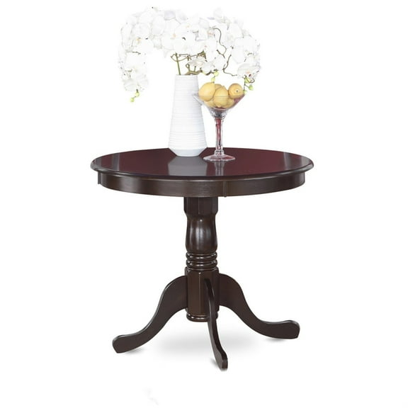 Warm and Luxurious Round Kitchen Dinette Table with Cappuccino Finish - Comfortable, Well-Designed, and Perfect for Any Dining Area