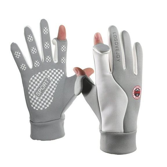 Warm gloves with color matching for men and women, plush waterproof, cold resistant, anti slip, autumn and winter touch screen, outdoor cycling and skiing gloves